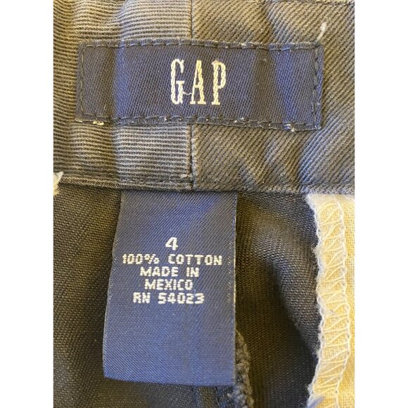 Gap Womens Black Cotton Pants Size 4 Made In Mexico - Picture 2 of 3
